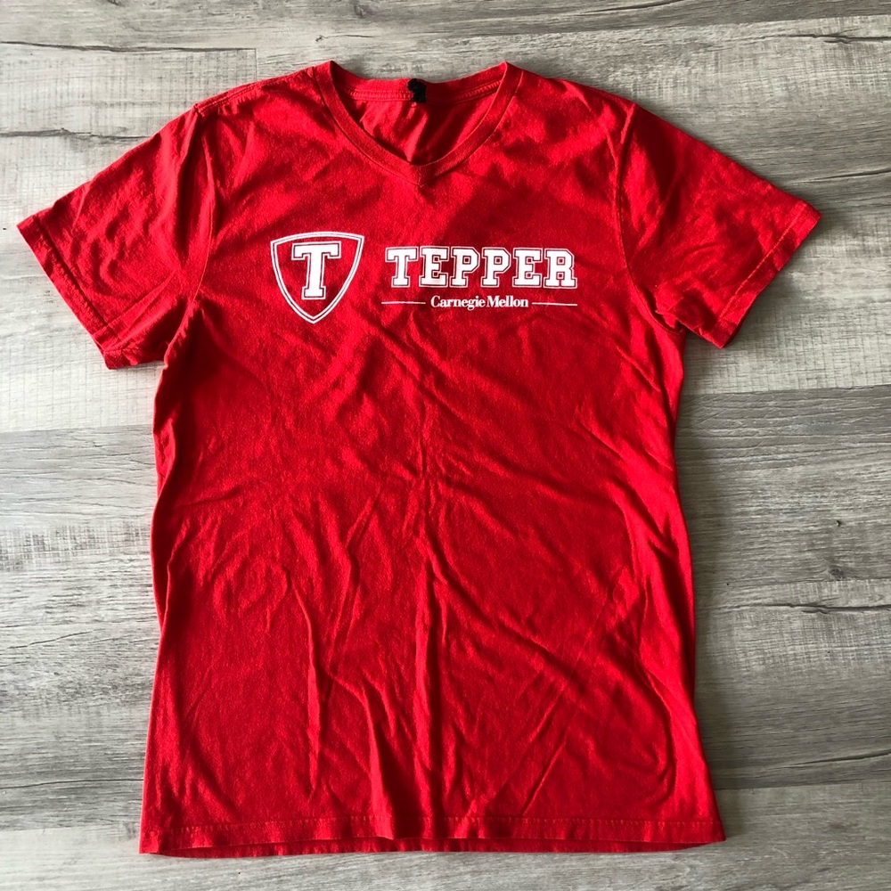 Tepper Carnegie Mellon Red Logo Tee